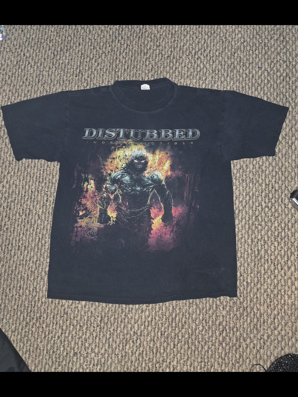 Anvil Black Crewneck T-Shirt with Blue Brand Tag